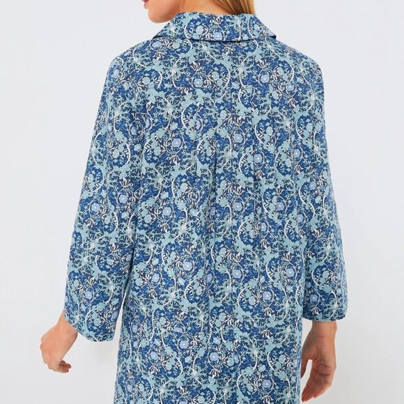 Hyacinth House Long Sleeve Blue Carrington Collared Mini Dress Size XS - Picture 4 of 16